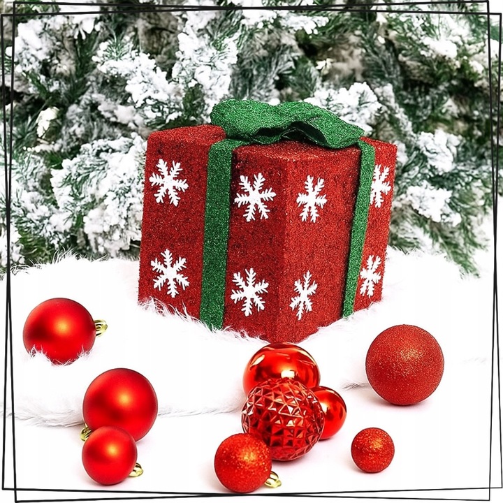 ZESTAW BOMBKI CHOINKOWE PLASTIKOWE CHOINKĘ CZERWONE NIETŁUKĄCE ŚWIĄTECZNE