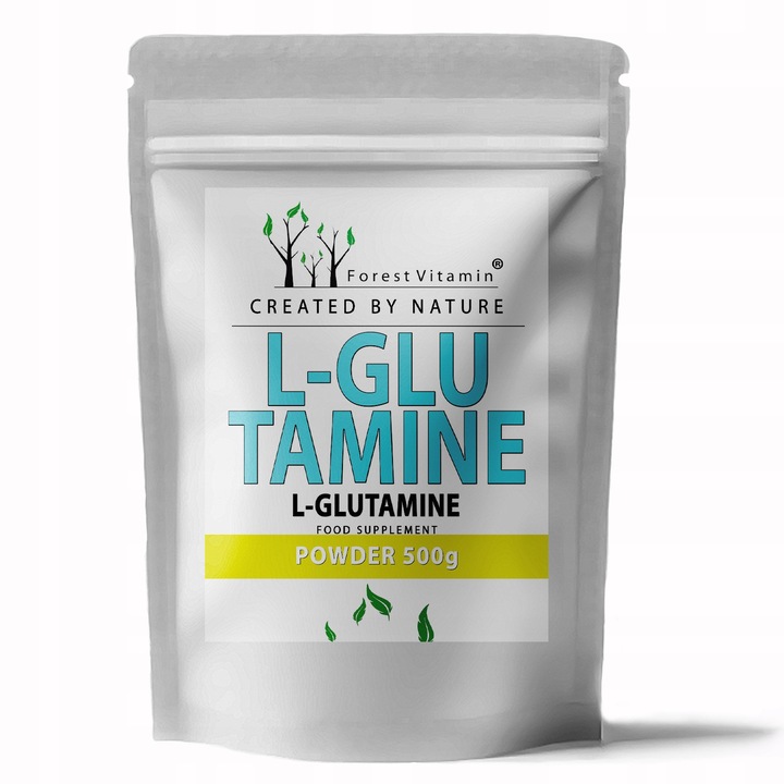 L-GLUTAMINA 500g L-GLUTAMINE 100% CZYSTE AMINOKWASY + BADANIA LABORATORYJNE