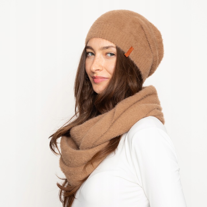 Alpaka Komplet (Czapka z Ściągaczem + Komin)
