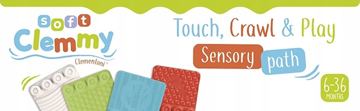 CLEMMY ŚCIEŻKA SENSORYCZNA Mięciutka mata + pachnące klocki, dla maluszka