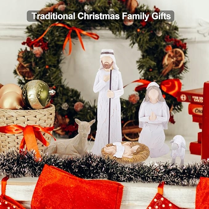 FIGURKI DO SZOPKI BOŻENARODZENIOWEJ 5 SZTUK MARYJA JÓZEF Rc