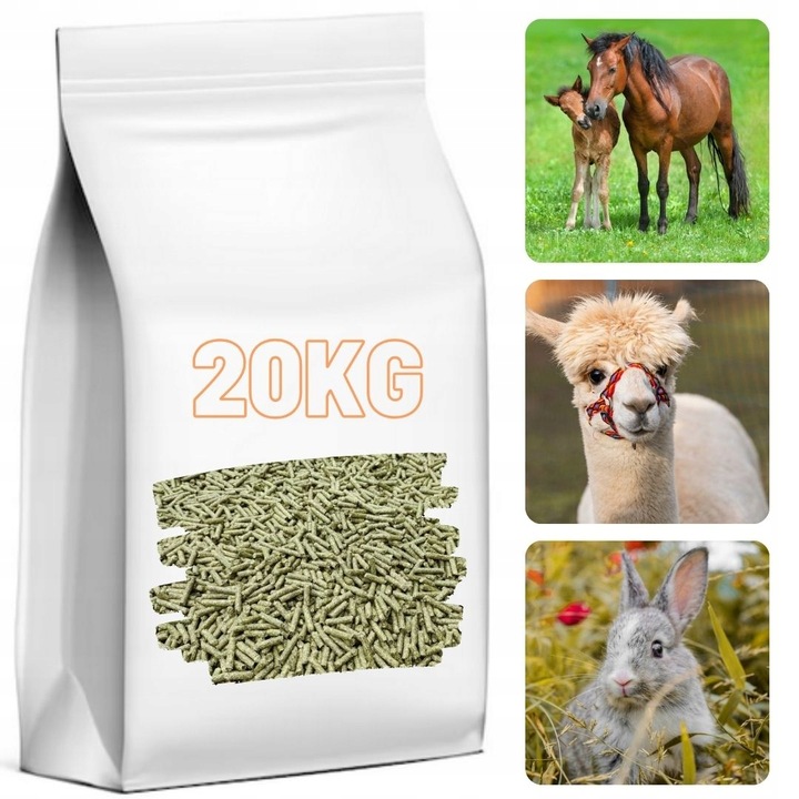 SUSZ Z LUCERNY 20KG LUCERNA GRANULOWANA DLA KONI KRÓLIKÓW GRANULAT PELLET