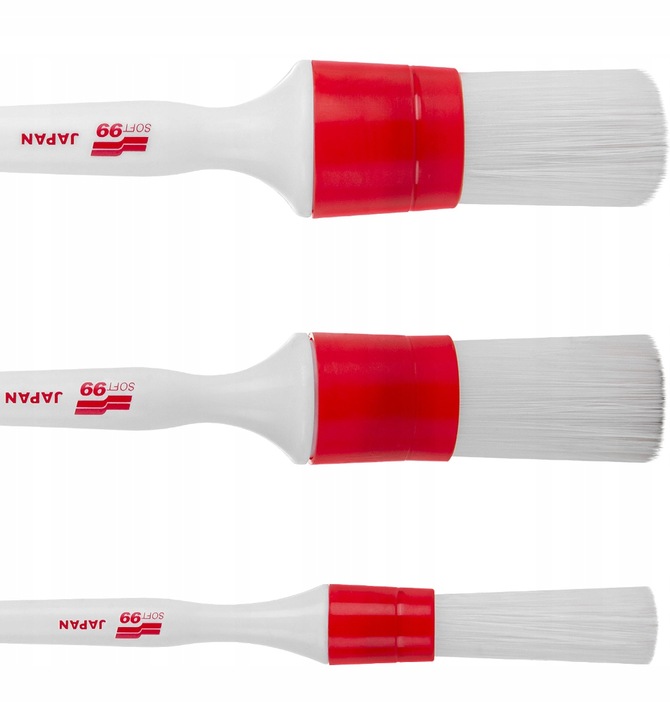 Soft99 Exterior Zestaw 3 pędzelków Syntetycznych