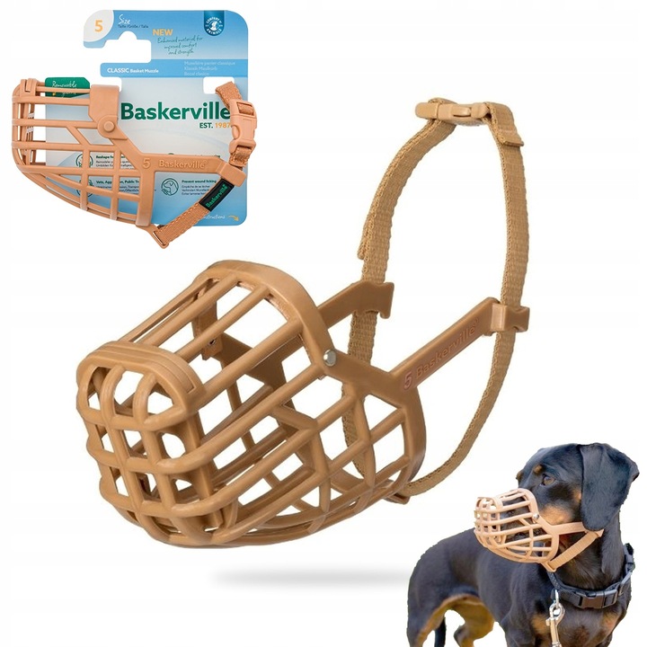 BASKERVILLE CLASSIC 5 KAGANIEC FIZJOLOGICZNY dla Psa z OSŁONĄ M 20/6cm
