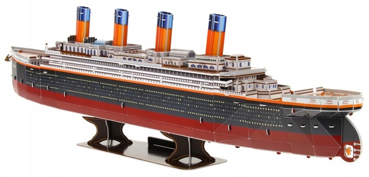 Puzzle Przestrzenne 3D Titanic Duży Okręt Statek 116 Elementów 81 cm