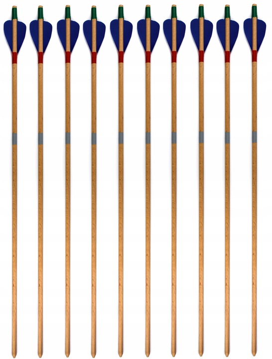 ŁUK DREWNIANY 115cm KOŁCZAN 10 STRZAŁ TARCZE ZESTAW ŁUCZNICZY BRĄZOWY