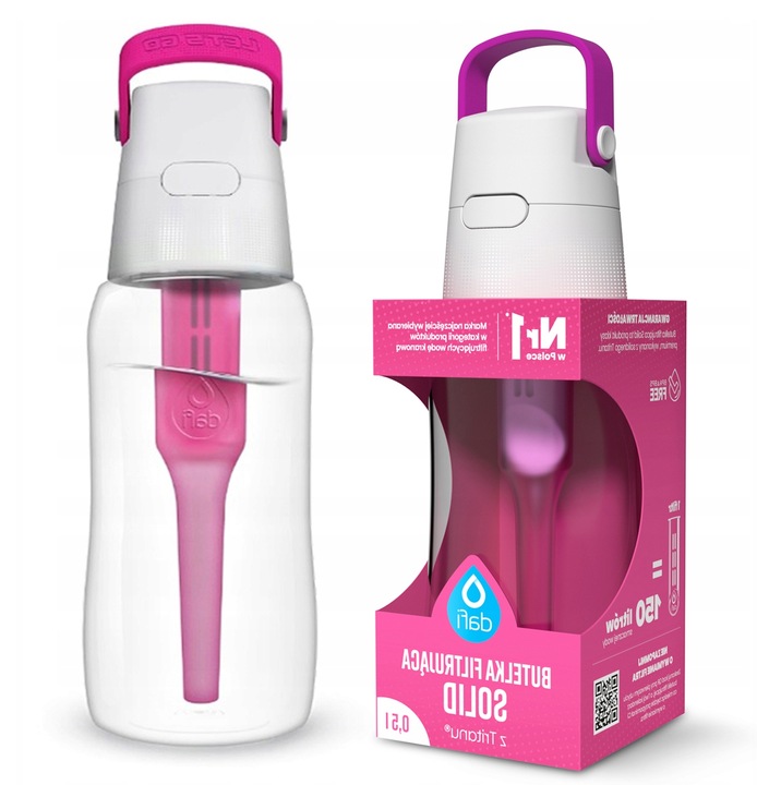 Butelka filtrująca Dafi Solid 0.5 L RÓŻOWA / FLAMINGOWA