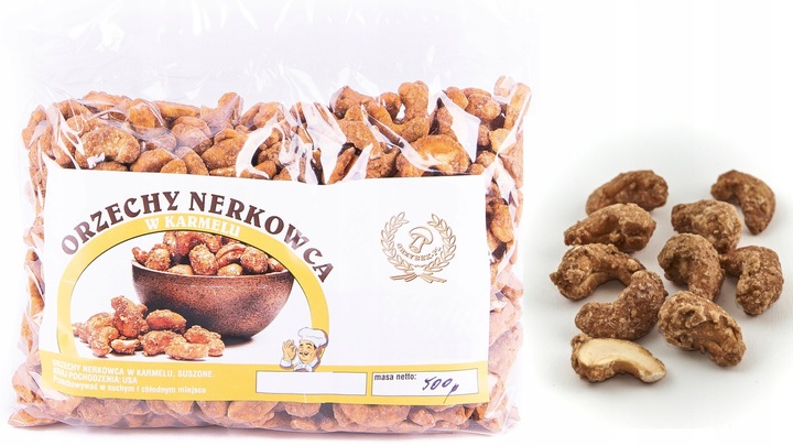 ORZECHY NERKOWCA W KARMELU 500G z USA - Hit!!