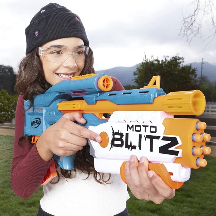 PISTOLET NERF ELITE MOTOBLITZ 2w1 AUTOMATYCZNY KARABIN I SHOTGUN