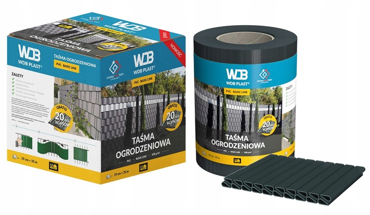 WDB Taśma ogrodzeniowa Basic Line antracyt 7016