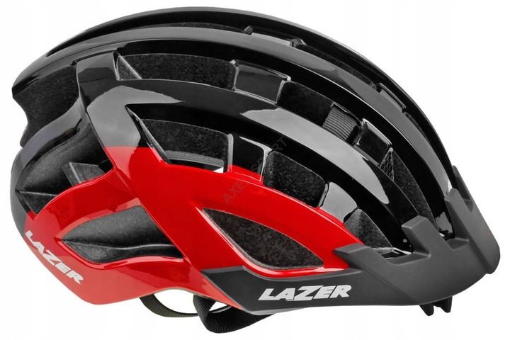 KASK ROWEROWY LAZER PETIT DLX BLACK RED 50-56 LED