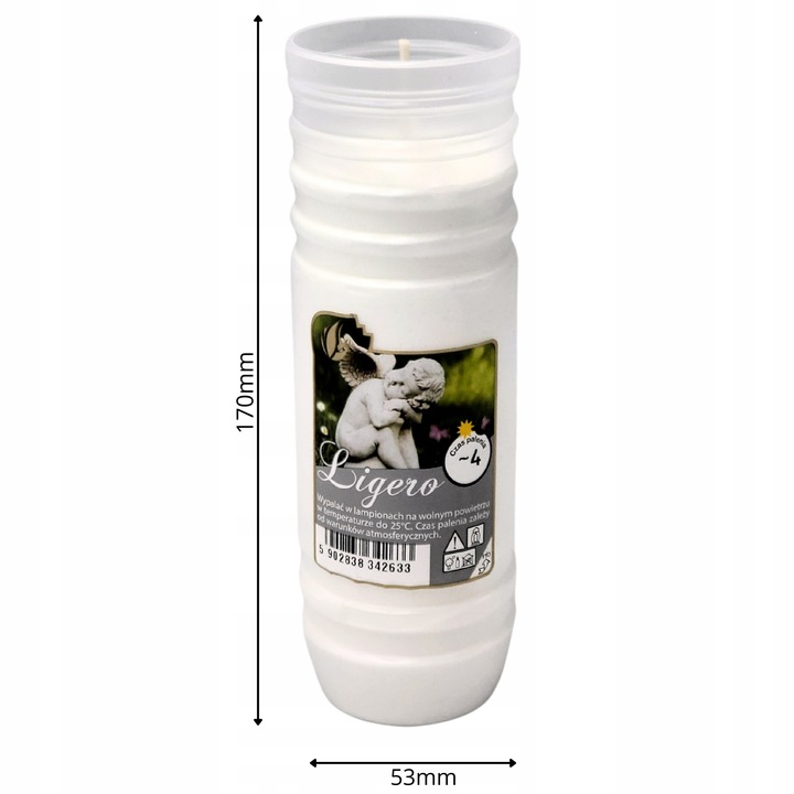 Wkłady do Zniczy Rewelacyjne na Upały Parafinowe 4 dni x20 Czyste Wypalanie