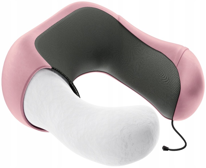 PODUSZKA PODRÓŻNA ROGAL NA SZYJE DO SAMOLOTU MIOWI RÓŻOWA + OPASKA