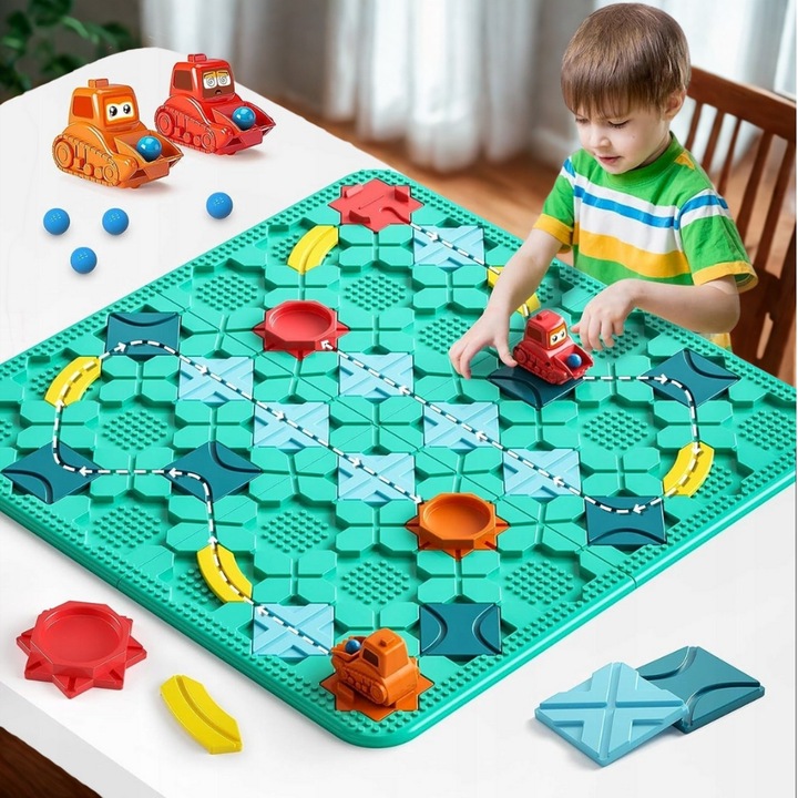 Gra Logiczna dla Dzieci Tor Przeszkód Plansza Koparki Zabawka Edukacyjna 3+