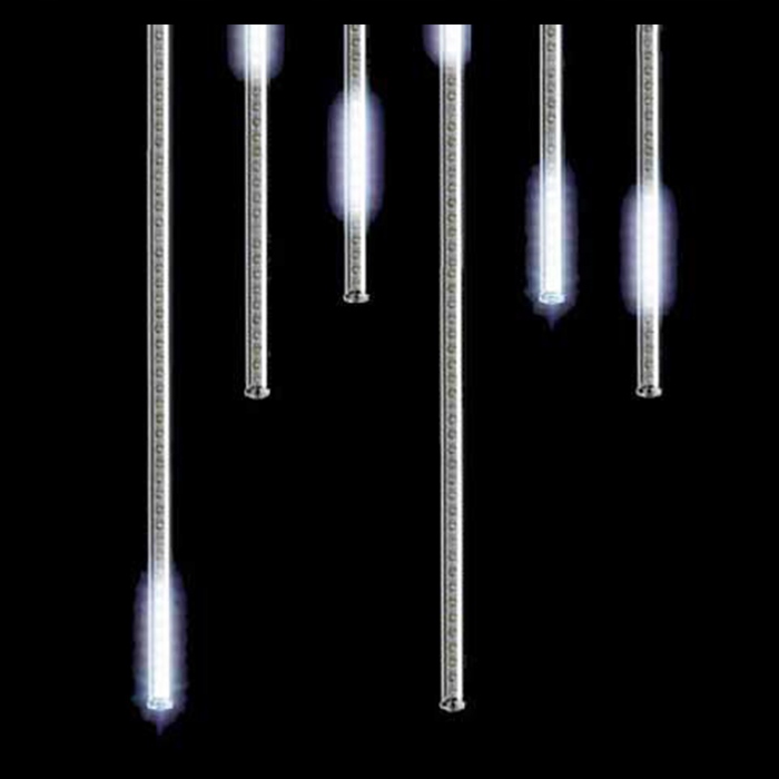 SOPLE METEORY BIAŁE ZIMNE LED LAMPKI PADAJĄCY ŚNIEG 30cm BIAŁY ZIMNY