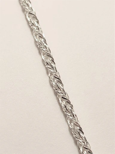 ŁAŃCUSZEK SREBRNY LISI OGON KRĘCONY 50 CM 1,9 mm