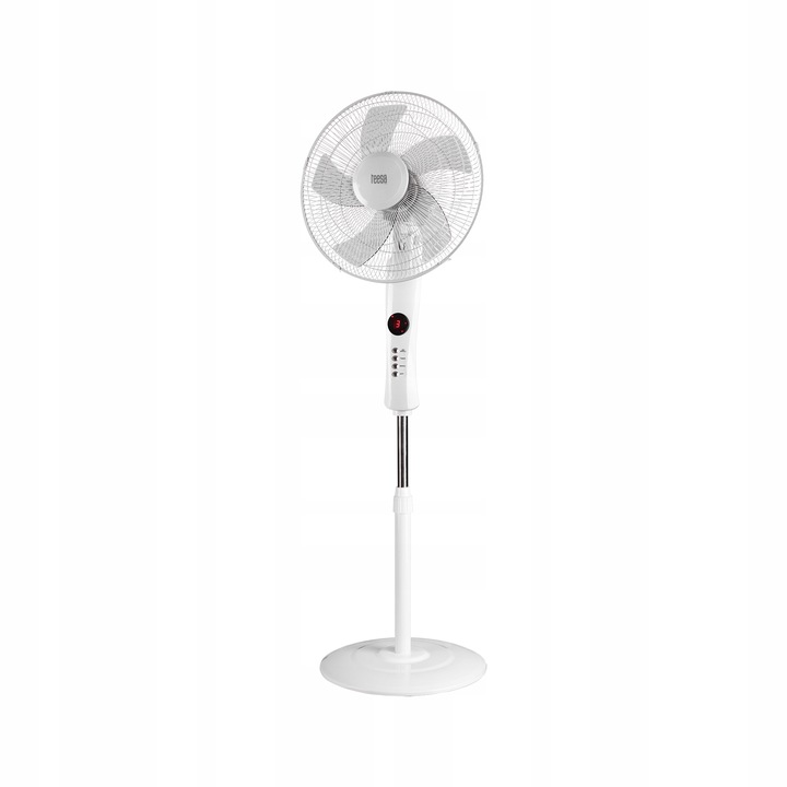 WENTYLATOR STOJĄCY BIAŁY STEROWANY PILOTEM 130CM 50W OSCYLACJA 3 TRYBY