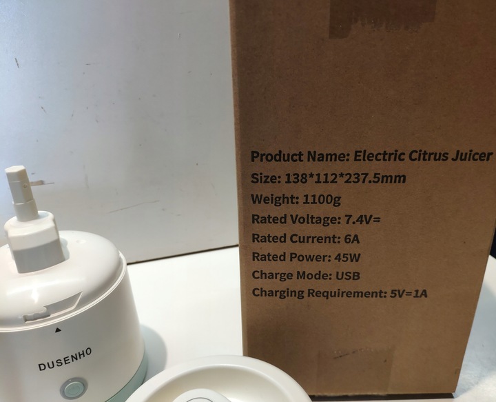 Elektryczna Wyciskarka do Cytrusów Przenośna Sokowirówka USB Dusenho