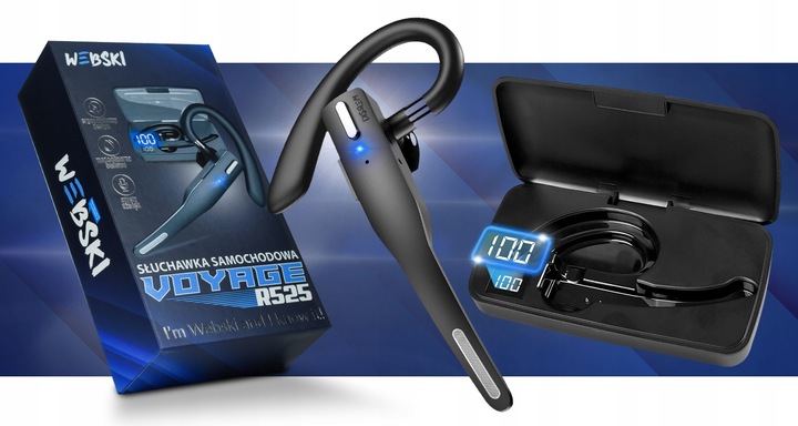 SŁUCHAWKA BLUETOOTH 5.1 DO ROZMÓW KIEROWCY POWERBANK ETUI ŁADUJĄCE MULTI