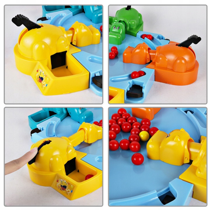 GRA ZRĘCZNOŚCIOWA DLA 4 OSÓB GŁODNE HIPCIE HIPOPOTAM DLA DZIECI RODZINNA