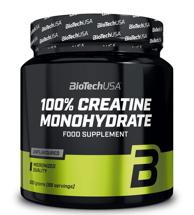 BioTech USA 100% Creatine Monohydrate 300 g Naturalna Kreatyna bez dodatków