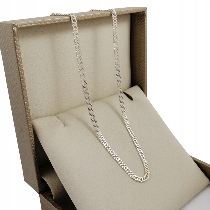 SREBRNY ŁAŃCUSZEK BISMARK 50cm/3mm pr 925 PREZENT