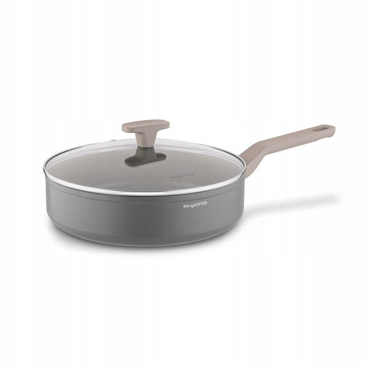 Patelnia na indukcję PATELNIA GŁĘBOKA NON-STICK Z POKRYWKĄ 28cm Pancetta