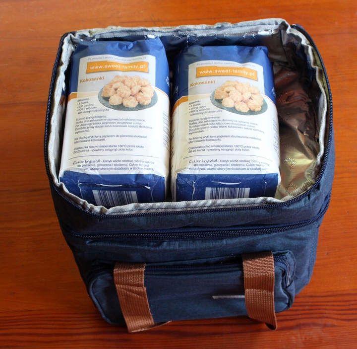 KOSZ PIKNIKOWY TORBA TERMICZNA PLAŻOWA NA ZAKUPY PIKNIK DUŻA 2 komory