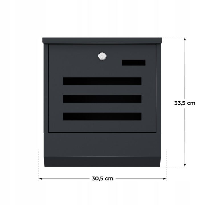 Skrzynka NA LISTY Gazety Pocztę Ulotki Gregman Post 20 Graphite
