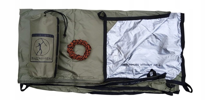 Płachta survivalowa Bushmen ThermoTarp 3x3m Tarp biwakowa do lasu IZOLOWANA