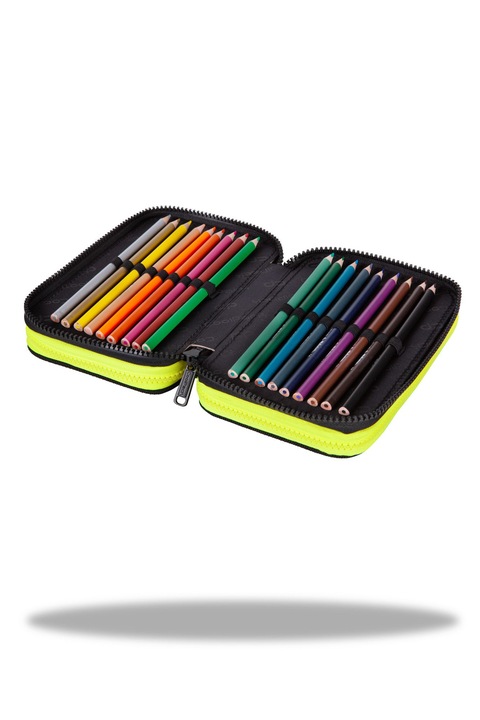 CoolPack Piórnik szkolny trzykomorowy z wyposażeniem Gradient Lemon