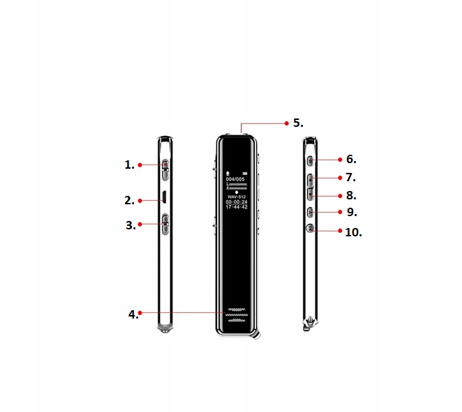 Profesjonalny dyktafon Q23 8GB vox