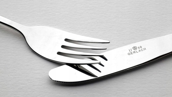 GERLACH SZTUĆCE DZIECI DZIECIĘCE KOMPLET 4EL PIESKI STAL NIERDZEWNA BON TON