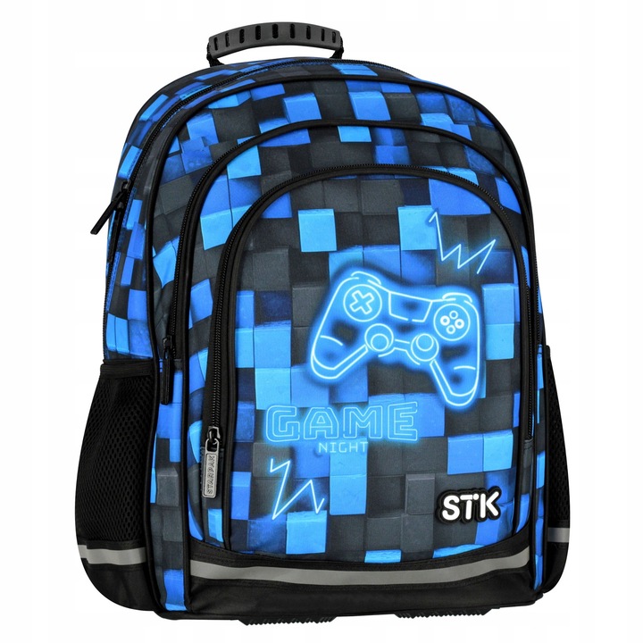 PLECAK SZKOLNY TORNISTER DLA CHŁOPCA PIKSELE NIEBIESKIE PADY W PAD PIXELE