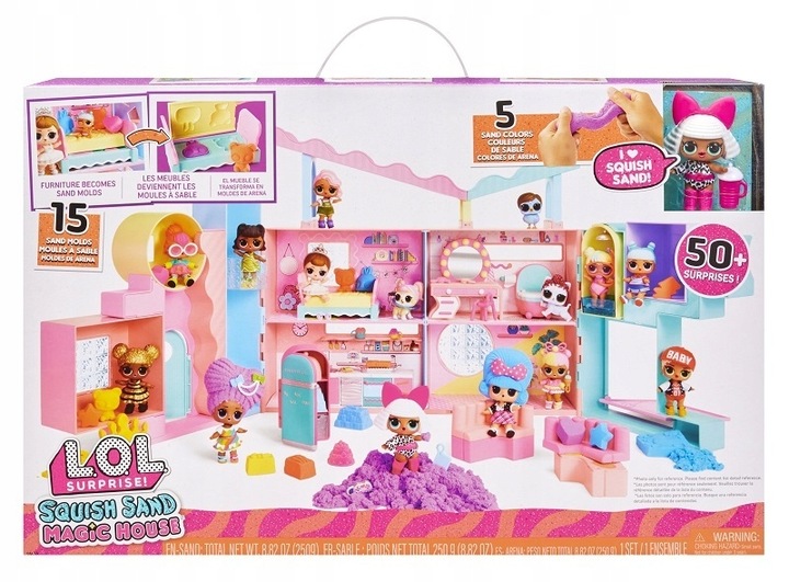 LOL SURPRISE SQUISH SAND MAGIC HOUSE DOMEK + squish sand + laleczka Diva