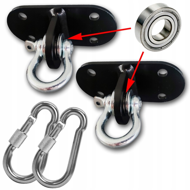 Uchwyt sufitowy z ŁOŻYSKIEM i szeklą 180st Detal2M