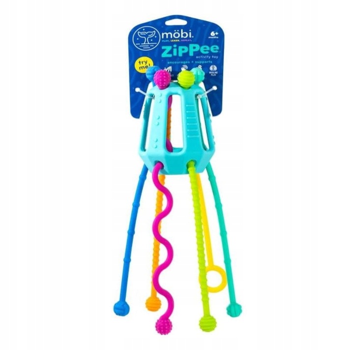 MOBI ZIPPEE Zabawka sensoryczna PRZECIĄGANIEC sznureczki linki przeciąganie