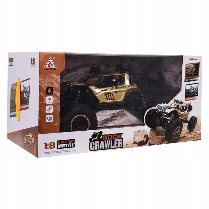 SAMOCHÓD AUTO RC AKUMULATOR TERENOWY ROCK Crawler 4x4 Sterowany Pilot DUŻY