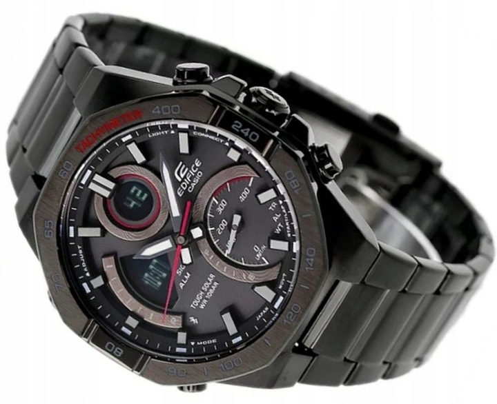 MĘSKI ZEGAREK CASIO EDIFICE PREMIUM ECB-950DC-1AEF CZARNY SOLAR BLUETOOTH