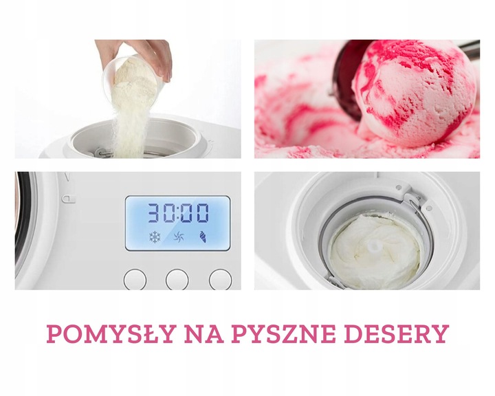 Automat Maszyna do Lodów w 30min Cicha Łatwe Czyszczenie First Austria