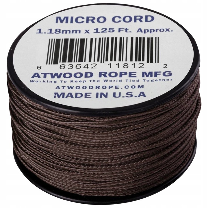 Linka Atwood Rope Micro Cord 1,18mm/38m Brown