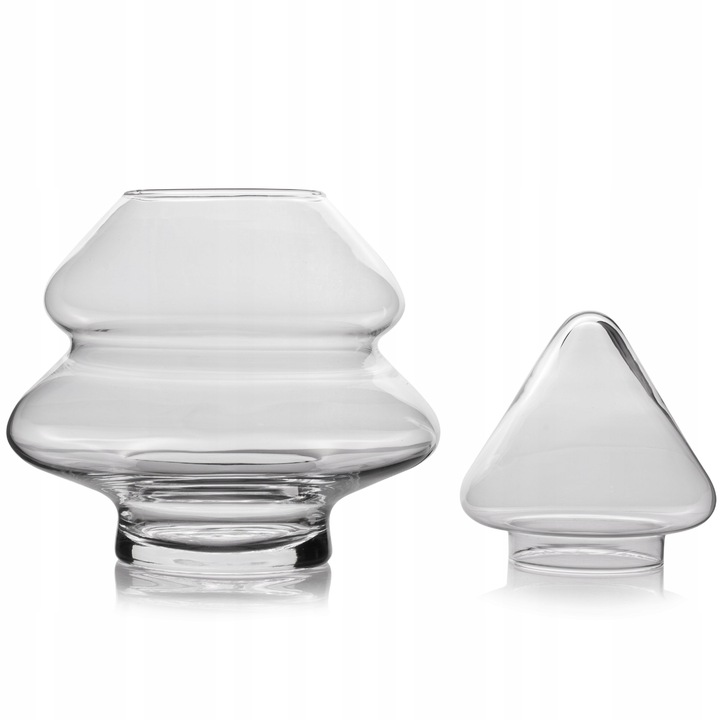 PROMOCJA !! ZESTAW 2szt CHOINEK SZKLANYCH H27 i H40 cm pojemnik na święta