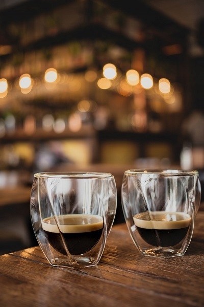 VIALLI CRISTALLO 2 SZKLANKI TERMICZNE KAWY LATTE SOKÓW HERBATY 250 ml