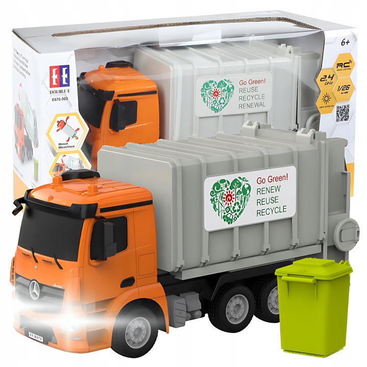 Double Eagle Śmieciarka Ciężarówka Auto Zdalnie Sterowane Na Pilot Prezent
