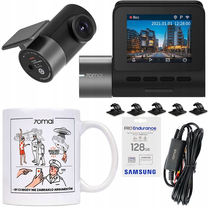 KAMERA 70MAI PRO PLUS +RC06 +128GB+ ADAPTER UP03