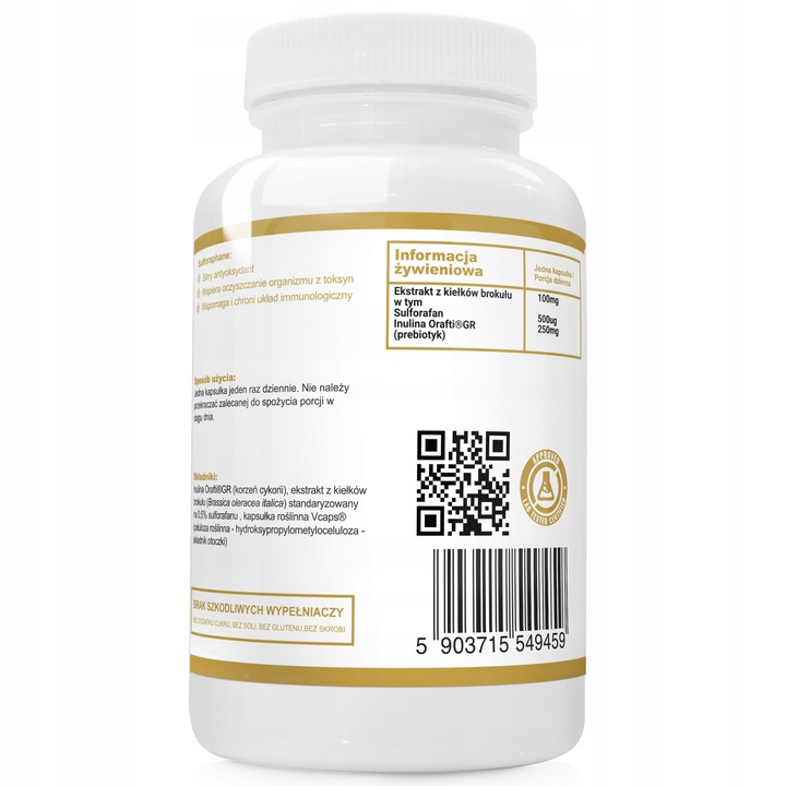 Sulforafan 500µg Ekstrakt z kiełków Brokułu 2x60k