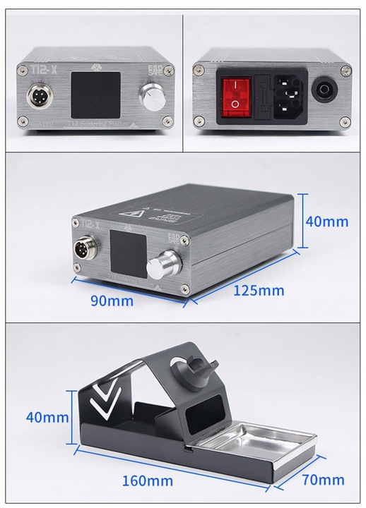Stacja lutownicza lutownica OSS TEAM T12-X 72W na groty T12 oporowa 480st.