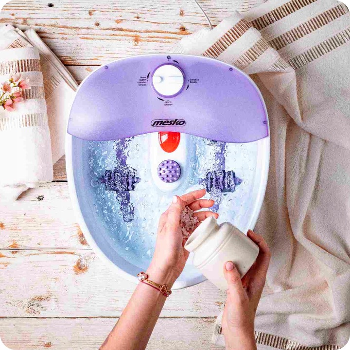 Masażer do stóp wodny hydromasażer do nóg podczerwień 4 rolki 3 nasadki