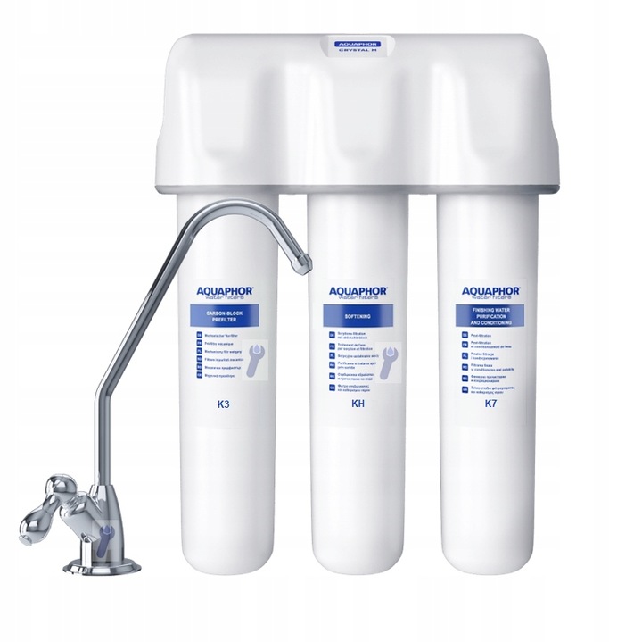 Podzlewowy filtr do twardej wody Aquaphor KRYSZTAŁ H zmiękczający do kuchni