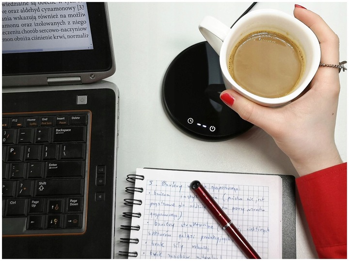 Podgrzewacz do Kubka Kawy Herbaty pod Kubek do biura na PREZENT